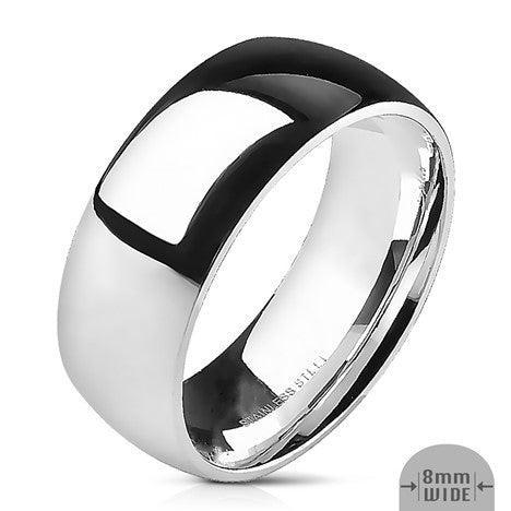 Band Ring Men's Stainless Steel 8mm Classic - ErikRayo.com