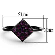 Load image into Gallery viewer, Black Stainless Steel Purple Women&#39;s Ring Anillo Para Mujer - Jewelry Store by Erik Rayo
