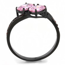 Load image into Gallery viewer, Black Womens Ring Anillo Para Mujer y Ninos Unisex Kids 316L Stainless Steel Ring with AAA Grade CZ in Rose - Jewelry Store by Erik Rayo
