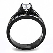 Load image into Gallery viewer, Black Womens Ring Anillo Para Mujer Stainless Steel Ring Aligiers Clear - Jewelry Store by Erik Rayo
