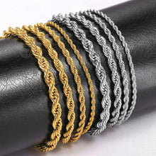 Load image into Gallery viewer, Bracelet for Men and Women Gold or Silver Rope Brazalete Hombre y Mujer - ErikRayo.com
