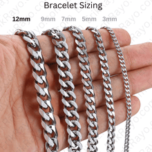 Load image into Gallery viewer, Buffalo Bills Bracelet Silver Stainless Steel Mens and Womens Curb Link Chain Football Gift - ErikRayo.com
