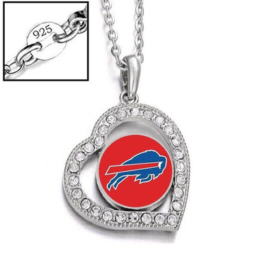Buffalo Bills Necklace Womens 925 Sterling Silver Link Chain Necklace With Pendant D19 - ErikRayo.com