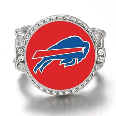 Buffalo Bills Ring Adjustable Jewelry Silver Plated Mens Womens Chain Football NFL Team - One Size Fits All - ErikRayo.com