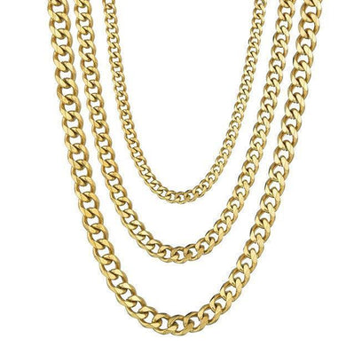 Necklaces for Men and Women Stainless Steel Cuban Curb Chain Gold - Jewelry Store by Erik Rayo