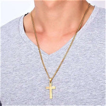 Load image into Gallery viewer, Celestial Gold / Silver Cross Necklace - Jewelry Store by Erik Rayo
