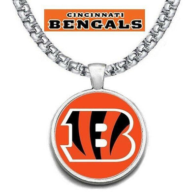 Cincinnati Bengals Jewelry Necklace Mens Womens Stainless Steel Chain Football NFL Team - ErikRayo.com