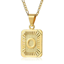 Load image into Gallery viewer, Custom Initial Necklaces for Women &amp; Men 18&quot; Gold Filled Initial Letter Pendant Necklace Stainless Steel Chain - Jewelry Store by Erik Rayo

