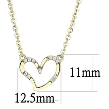 Load image into Gallery viewer, DA095 - IP Gold(Ion Plating) Stainless Steel Chain Pendant with AAA Grade CZ in Clear - Jewelry Store by Erik Rayo
