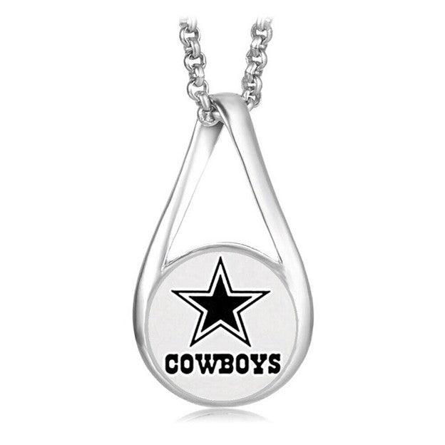 Dallas Cowboys Jewelry Necklace Womens Mens Kids 925 Sterling Silver Chain Football NFL Team - ErikRayo.com
