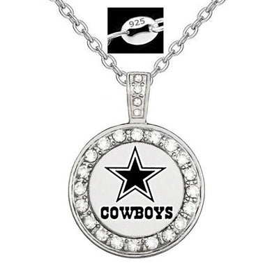 Dallas Cowboys Necklace 925 Sterling Silver Necklace Football Gift for Men and Women - ErikRayo.com