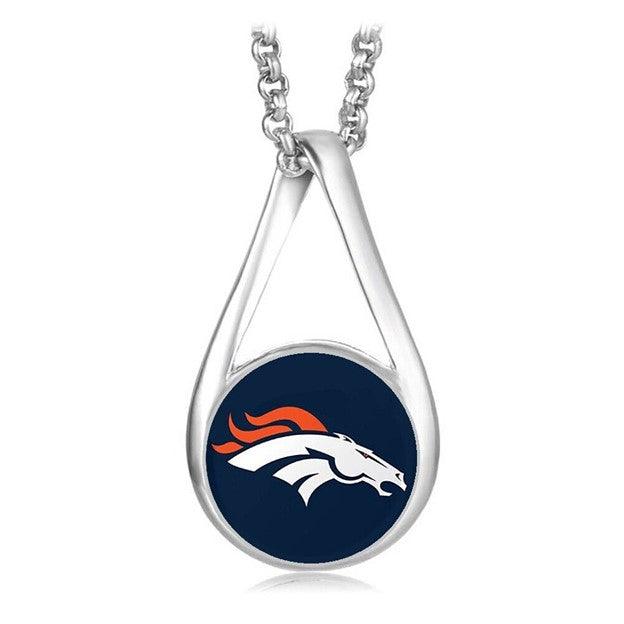 Denver Broncos Jewelry Necklace Womens Mens Kids 925 Sterling Silver Chain Football NFL Team - ErikRayo.com