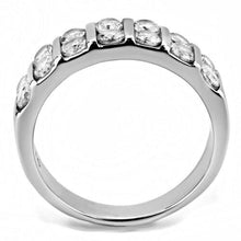 Load image into Gallery viewer, Dual Row Round Cut CZ Stainless Steel Wide Band Promise Wedding Engagement Ring Anillo Para Mujer - Jewelry Store by Erik Rayo
