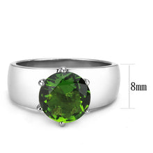 Load image into Gallery viewer, Emerald Green Silver Womens Ring Solitaire Stainless Steel Zircoin Anillo Esmeraldo Verde y Plata Para Mujer Solitario Acero Inoxidable - Jewelry Store by Erik Rayo
