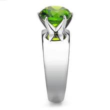 Load image into Gallery viewer, Emerald Green Silver Womens Ring Solitaire Stainless Steel Zircoin Anillo Esmeraldo Verde y Plata Para Mujer Solitario Acero Inoxidable - Jewelry Store by Erik Rayo
