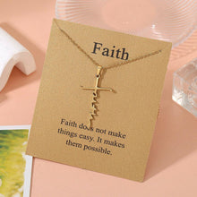 Load image into Gallery viewer, Faith Cross Necklace Stainless Steel Pendant 24 inch Chain - Jewelry Store by Erik Rayo
