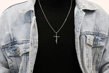 Load image into Gallery viewer, Faith Cross Necklace Stainless Steel Pendant 24 inch Chain - ErikRayo.com
