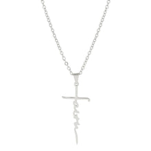 Load image into Gallery viewer, Faith Cross Necklace Stainless Steel Pendant 24 inch Chain - Jewelry Store by Erik Rayo
