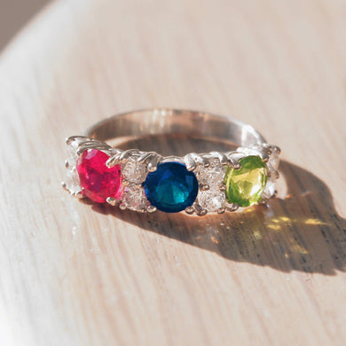 Fox Cocktail Ring - 925 Sterling Silver, AAA CZ , Multi Color - 40604 - Jewelry Store by Erik Rayo