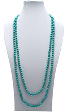 Load image into Gallery viewer, Genuine Natural Turquoise Necklace 60&quot; Long 8mm Bead Stranded - Jewelry Store by Erik Rayo
