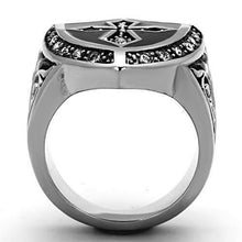 Load image into Gallery viewer, Gift for Him Men&#39;s Rings Stainless Steel Cross Shield Silver - Jewelry Store by Erik Rayo
