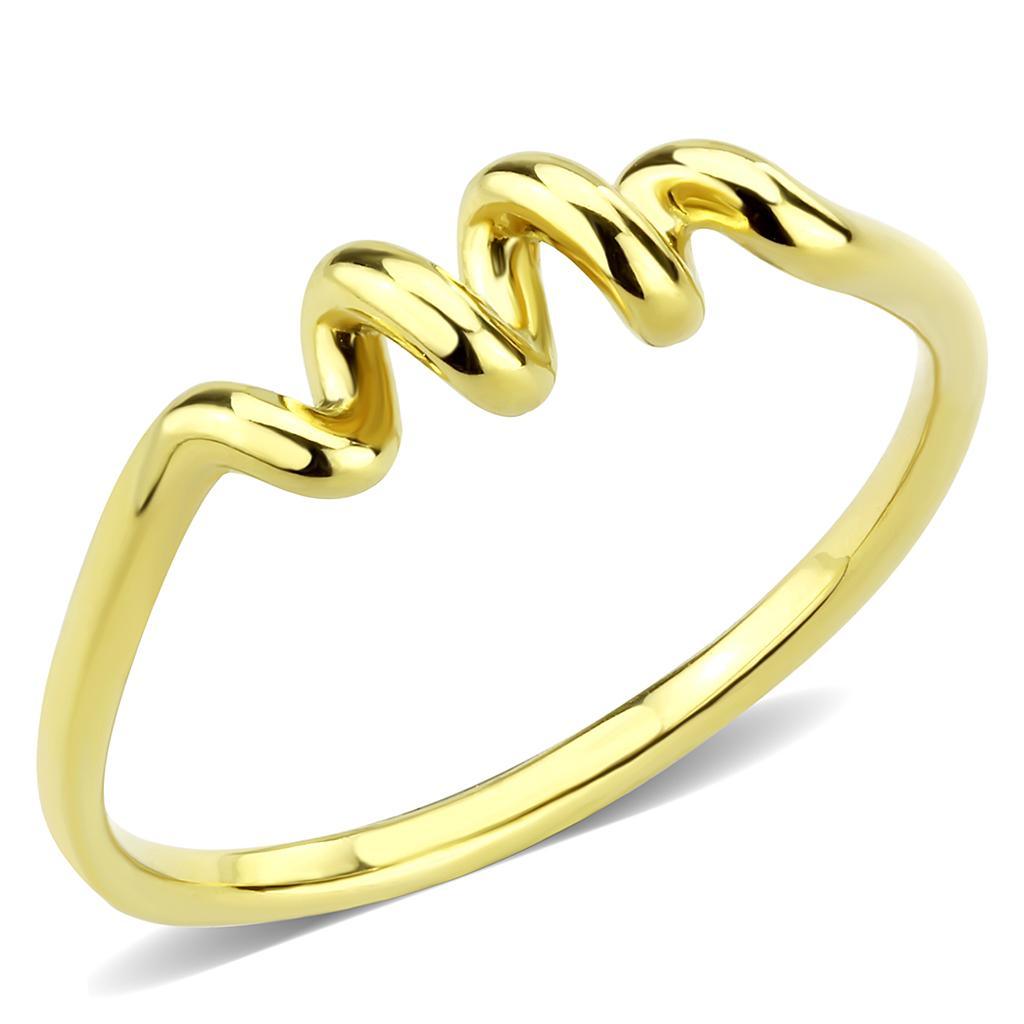Gold Coil Womens Ring Stainless Steel Anillo Color Oro Para Mujer Acero Inoxidable - Jewelry Store by Erik Rayo