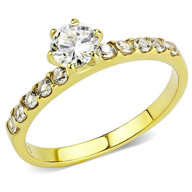 Gold Diamond Womens Ring 316L Stainless Steel Anillo Color Oro Para Mujer Acero Inoxidable - Jewelry Store by Erik Rayo