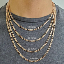 Load image into Gallery viewer, Gold Figaro Necklace Chain Men Women Kids Stainless Steel Italian Style - Jewelry Store by Erik Rayo
