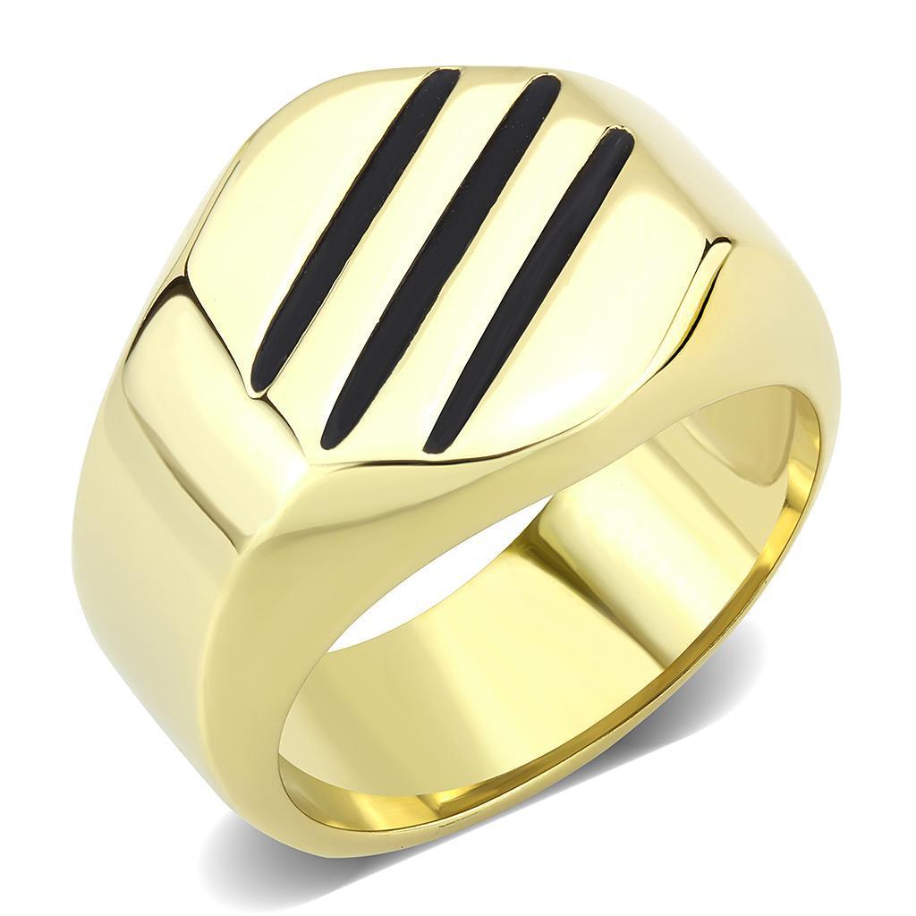 Gold Hexagon Womens Ring 316L Stainless Steel Anillo Color Oro Para Mujer Acero Inoxidable - Jewelry Store by Erik Rayo