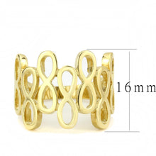 Load image into Gallery viewer, Gold Infinity Womens Ring Eternity 316L Stainless Steel Anillo Color Oro Infinito Para Mujer Acero Inoxidable - Jewelry Store by Erik Rayo
