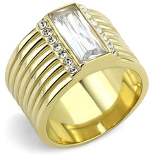 Load image into Gallery viewer, Gold Larrge Womens Ring 316L Stainless Steel Anillo Color Oro Para Mujer Acero Inoxidable - Jewelry Store by Erik Rayo
