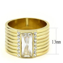Load image into Gallery viewer, Gold Larrge Womens Ring Stainless Steel Anillo Color Oro Para Mujer Acero Inoxidable - ErikRayo.com
