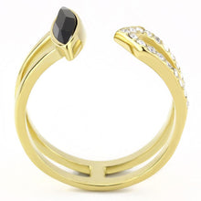 Load image into Gallery viewer, Gold Onyx Womens Ring 316L Stainless Steel Anillo Color Oro Para Mujer Acero Inoxidable - Jewelry Store by Erik Rayo
