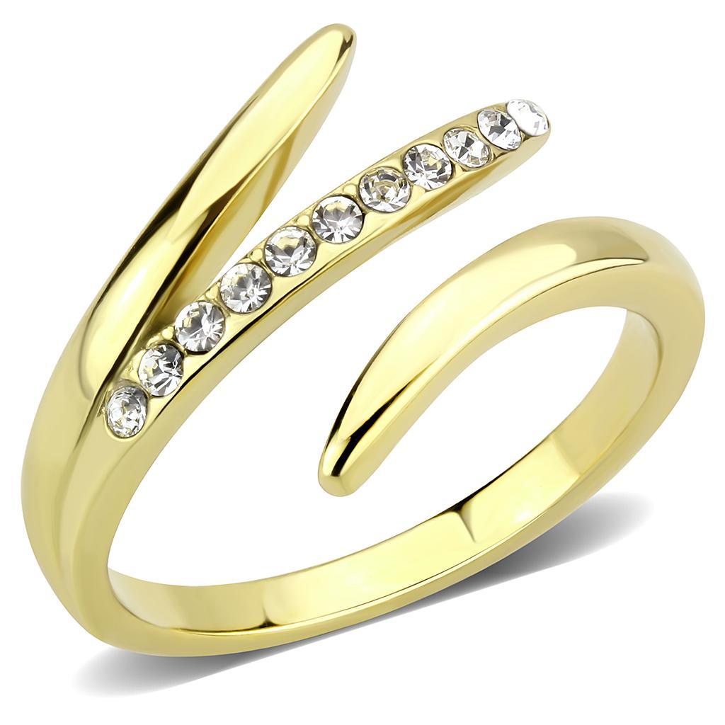 Gold Open Womens Ring Stainless Steel Anillo Color Oro Para Mujer Acero Inoxidable - Jewelry Store by Erik Rayo