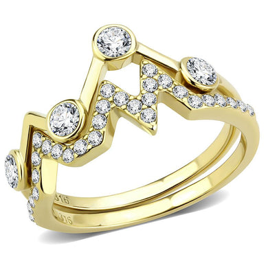 Gold Set Womens Ring Stainless Steel Crown Anillo Juego Corona Color Oro Para Mujer Acero Inoxidable - ErikRayo.com