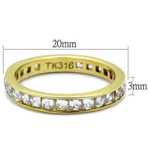 Load image into Gallery viewer, Gold Womens Ring Anillo Para Mujer y Ninos Unisex Kids 316L Stainless Steel Ring 316L Stainless Steel Ring with AAA Grade CZ in Clear Potenza - Jewelry Store by Erik Rayo

