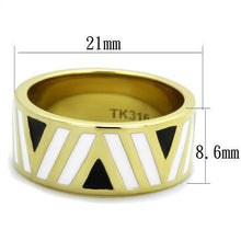 Load image into Gallery viewer, Gold Womens Ring Anillo Para Mujer y Ninos Unisex Kids 316L Stainless Steel Ring 316L Stainless Steel Ring with Epoxy Multi Color Caserta - Jewelry Store by Erik Rayo
