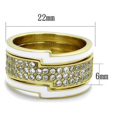 Load image into Gallery viewer, Gold Womens Ring Anillo Para Mujer Stainless Steel Ring Stainless Steel Ring with AAA Grade CZ Forio - Jewelry Store by Erik Rayo

