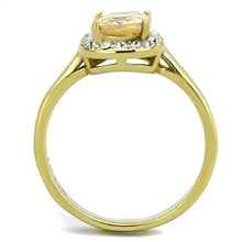 Load image into Gallery viewer, Gold Womens Ring Anillo Para Mujer Stainless Steel Ring Stainless Steel Ring with AAA Grade CZ in Champagne Vasto - Jewelry Store by Erik Rayo
