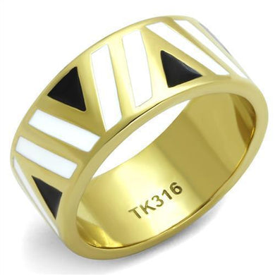 Gold Womens Ring Anillo Para Mujer Stainless Steel Ring Stainless Steel Ring with Epoxy Multi Color Caserta - Jewelry Store by Erik Rayo