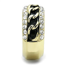 Load image into Gallery viewer, Gold Womens Ring Anillo Para Mujer y Ninos Unisex Kids Stainless Steel Ring with Top Grade Crystal in Clear Boneo - ErikRayo.com
