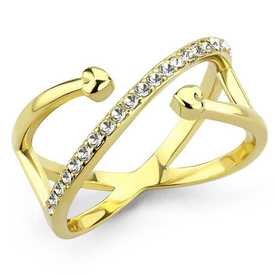 Gold Womens Ring Solitaire Stainless Steel Anillo Color Oro Para Mujer Acero Inoxidable - ErikRayo.com