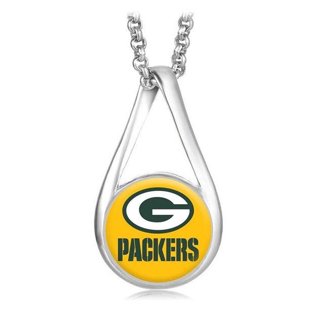 Green Bay Packers Jewelry Necklace Womens Mens Kids 925 Sterling Silver Chain Football NFL Team - ErikRayo.com