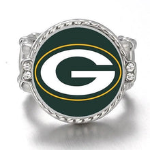 Load image into Gallery viewer, Green Bay Packers Ring Adjustable Jewelry Silver Plated Mens Womens Chain Football NFL Team - One Size Fits All - ErikRayo.com
