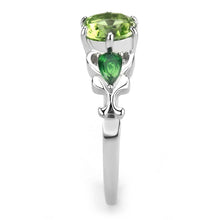 Load image into Gallery viewer, Green Womens Ring Anillo Para Mujer y Ninos Unisex Kids 316L Stainless Steel Ring with Crystal in Peridot - Jewelry Store by Erik Rayo
