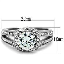 Load image into Gallery viewer, Halo Round Cut CZ Stainless Steel Engagement Halo Ring Women&#39;s 2.95 Ct - Jewelry Store by Erik Rayo
