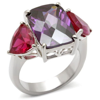 Haylee Cocktail Ring - 925 Sterling Silver, AAA CZ , Amethyst - 49702 - Jewelry Store by Erik Rayo