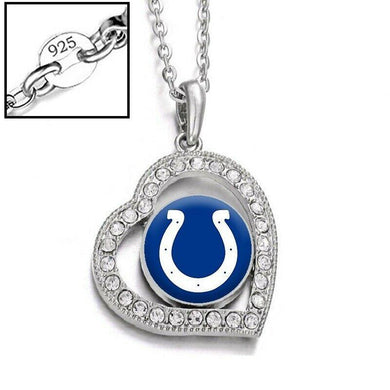 Indianapolis Colts Womens 925 Sterling Silver Link Chain Necklace D19 - ErikRayo.com