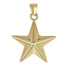 Load image into Gallery viewer, Italian 14k Yellow Gold 3D STAR Charm Pendant 22.6mm x 16.9mm 0.9 gram - Jewelry Store by Erik Rayo
