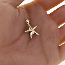 Load image into Gallery viewer, Italian 14k Yellow Gold 3D STAR Charm Pendant 22.6mm x 16.9mm 0.9 gram - Jewelry Store by Erik Rayo
